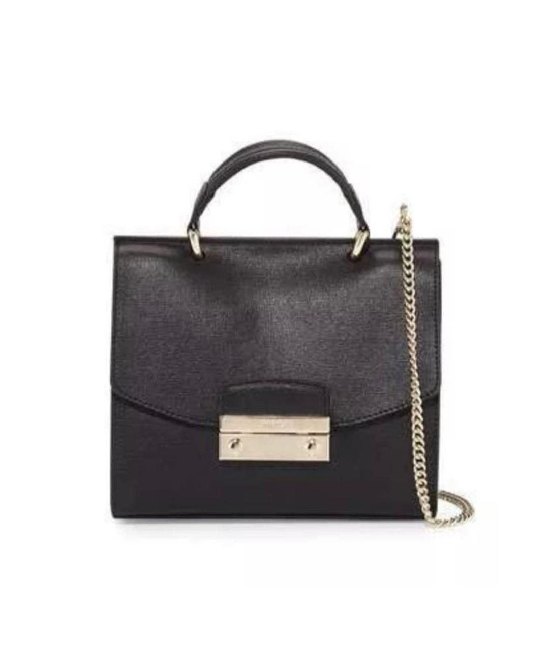FURLA Черная кожаная сумка через плечо, фото 9