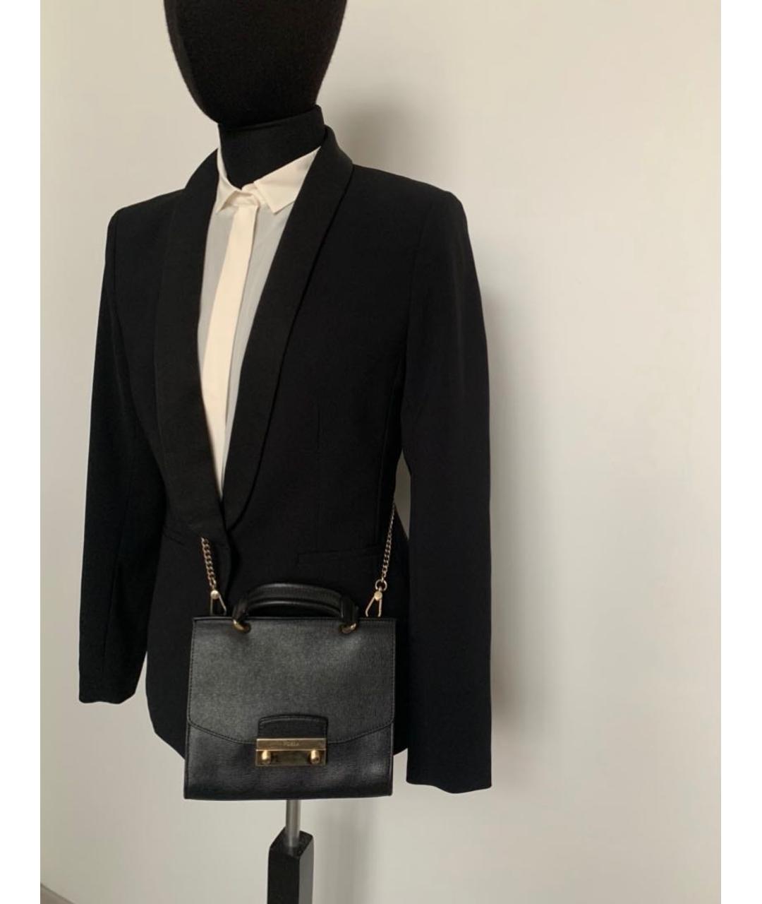 FURLA Черная кожаная сумка через плечо, фото 3