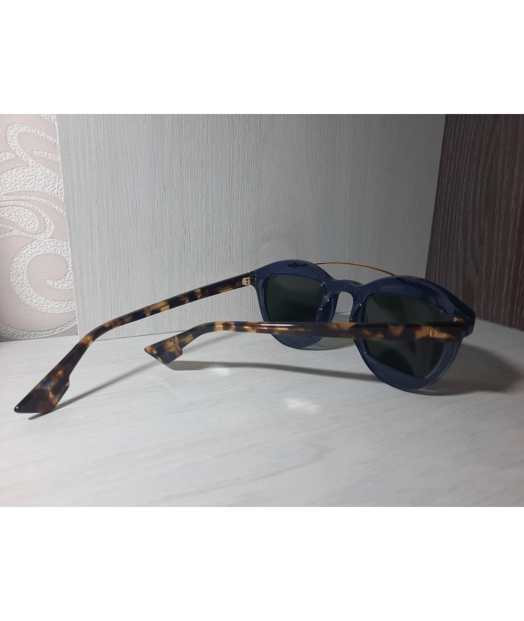 DIOR HOMME Темно-синие пластиковые солнцезащитные очки, фото 2