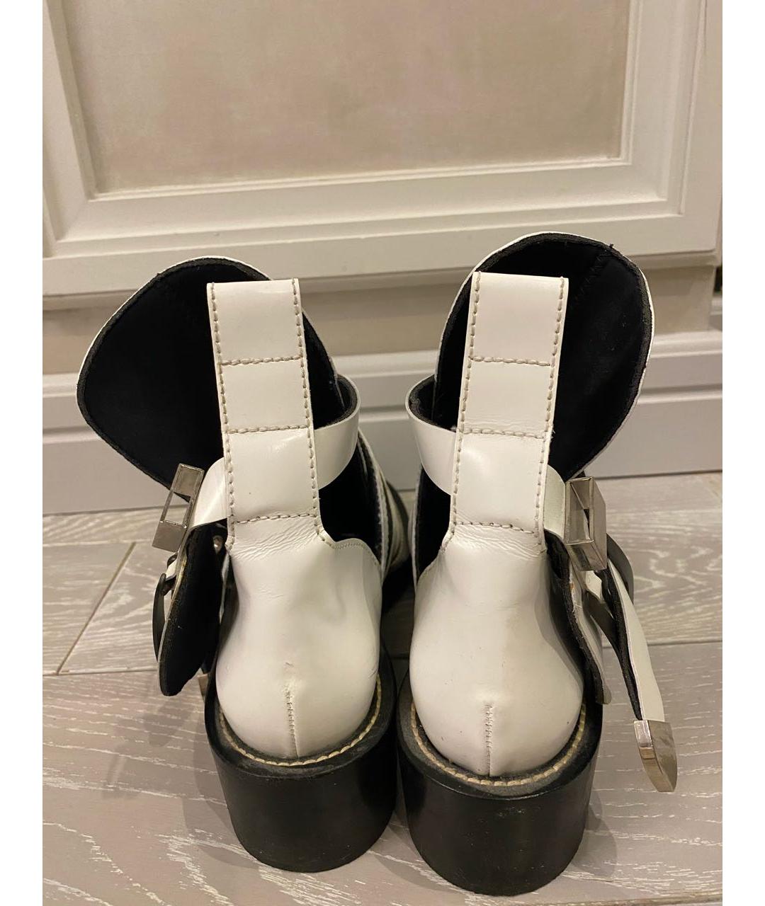 BALENCIAGA Белые кожаные ботинки, фото 4