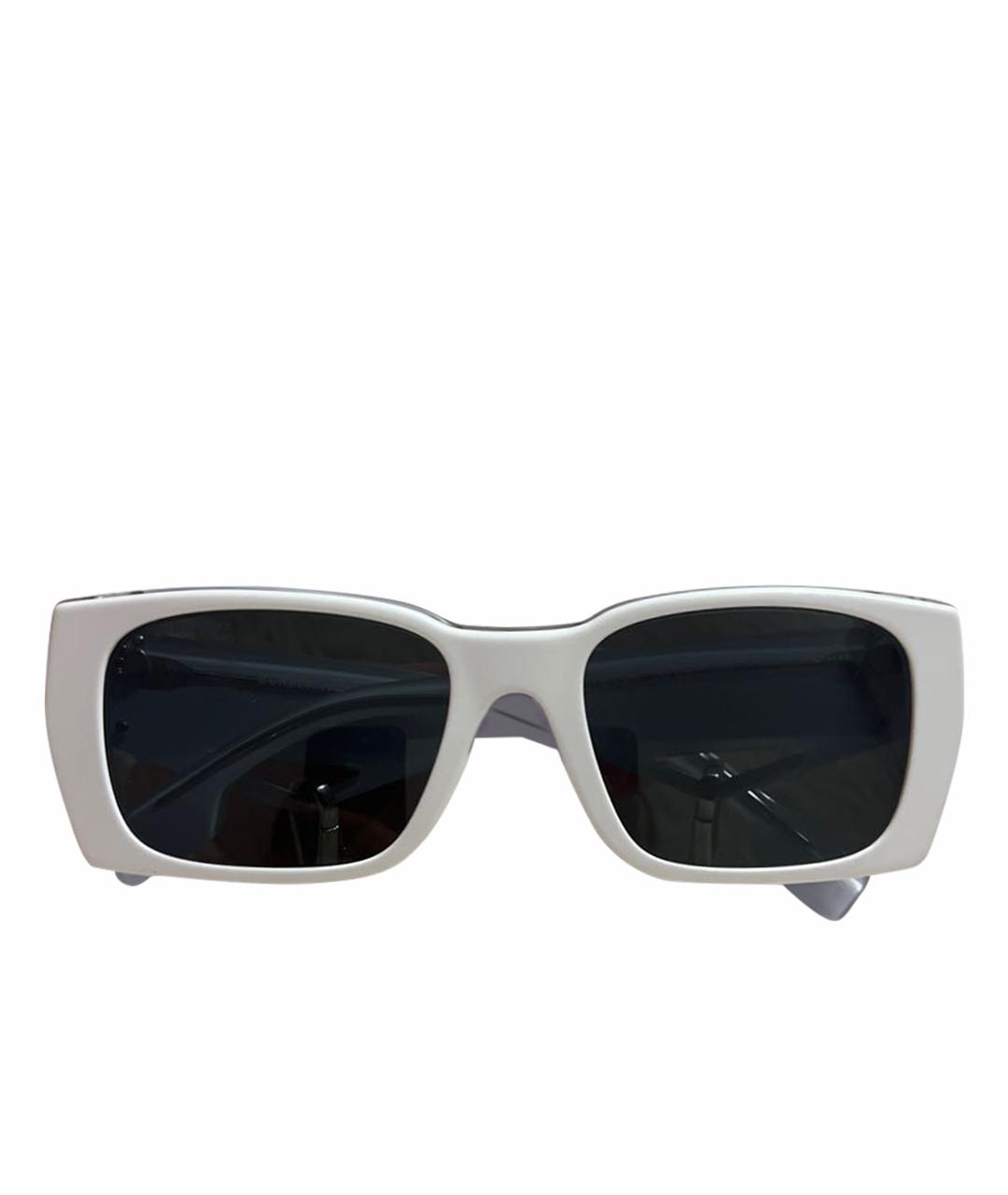 BURBERRY Белые солнцезащитные очки, фото 1
