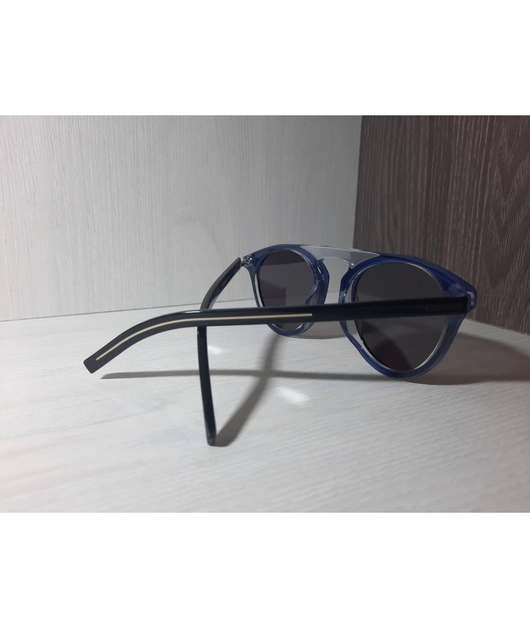 DIOR HOMME Синие пластиковые солнцезащитные очки, фото 2