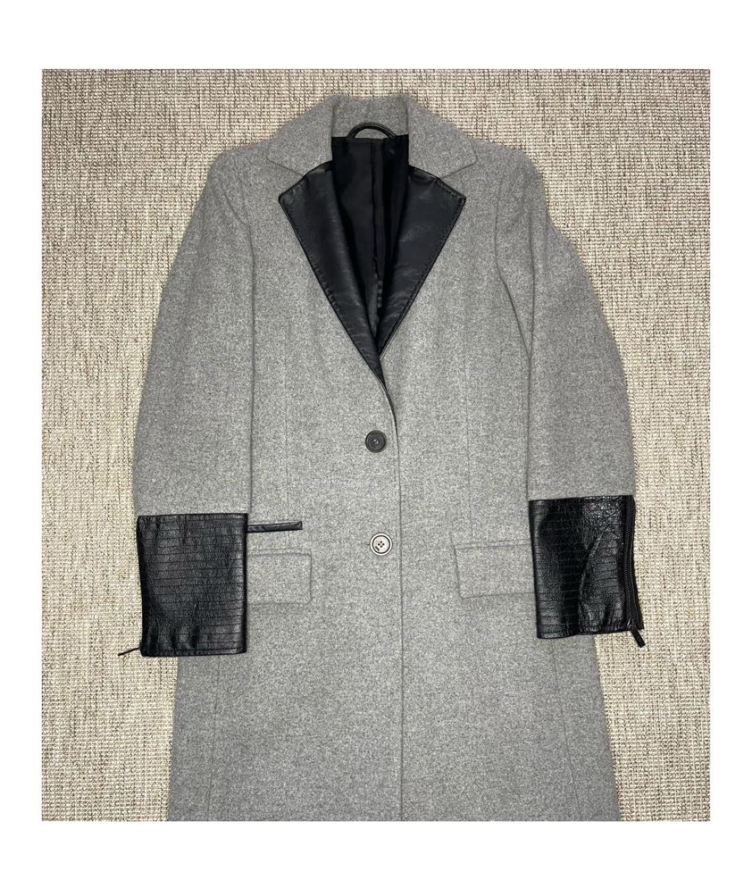 KARL LAGERFELD Серое шерстяное пальто, фото 3