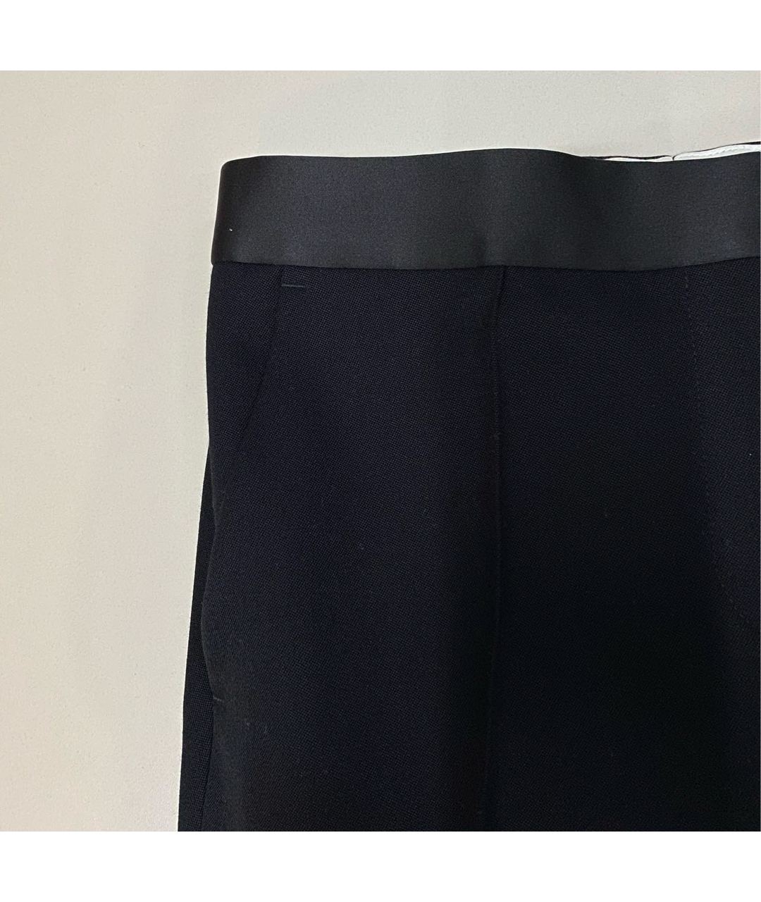CELINE PRE-OWNED Черные шерстяные прямые брюки, фото 3
