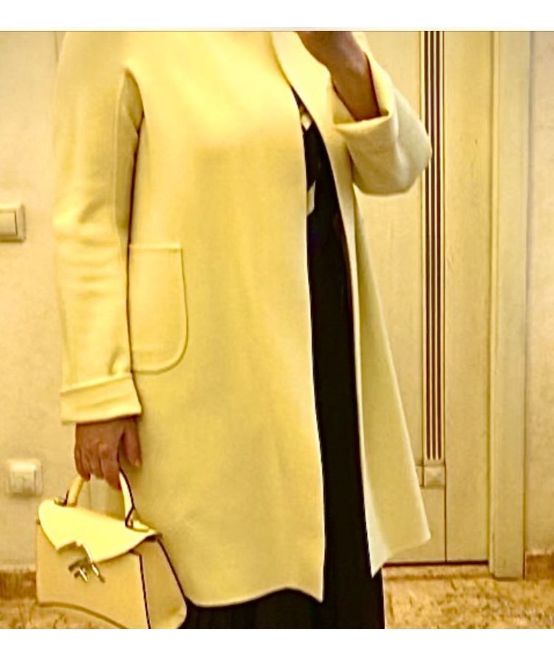 JIL SANDER Желтое кашемировое пальто, фото 3