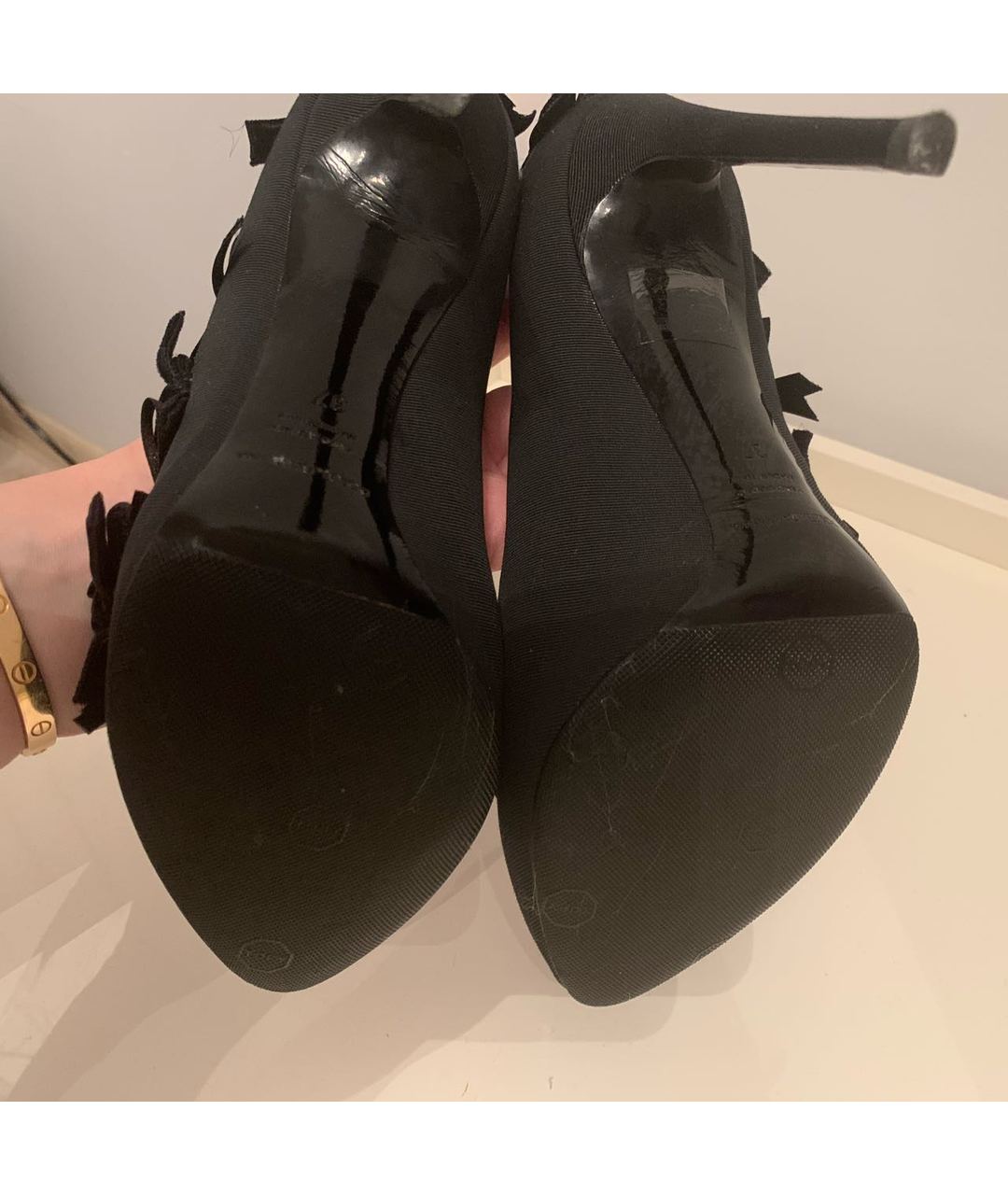 DOLCE&GABBANA Черные текстильные туфли, фото 6