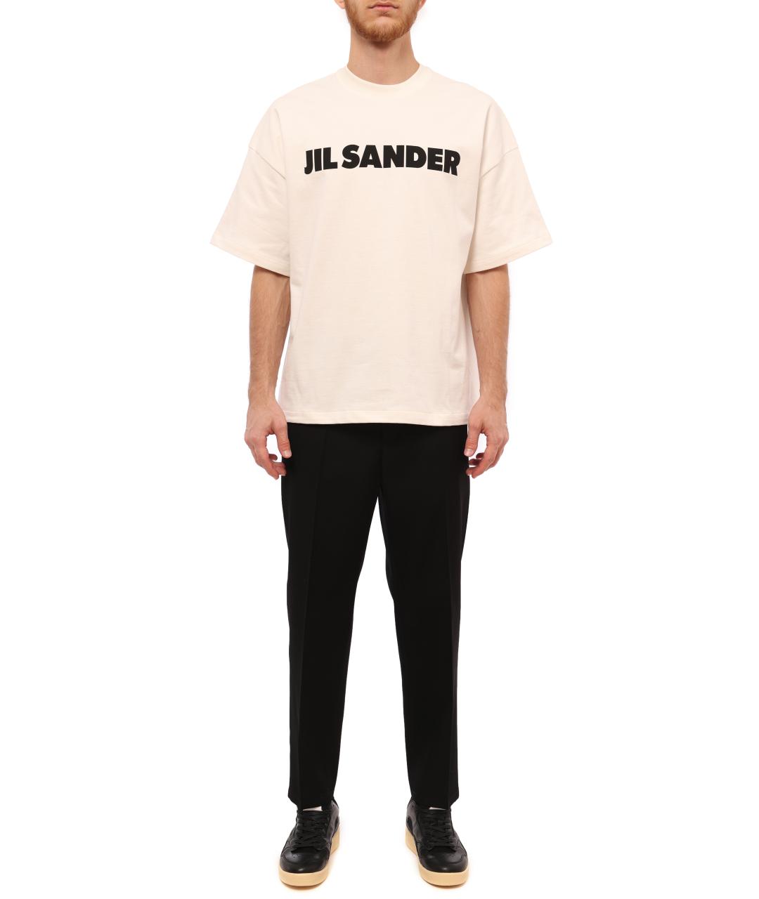 JIL SANDER Черные хлопковые классические брюки, фото 3