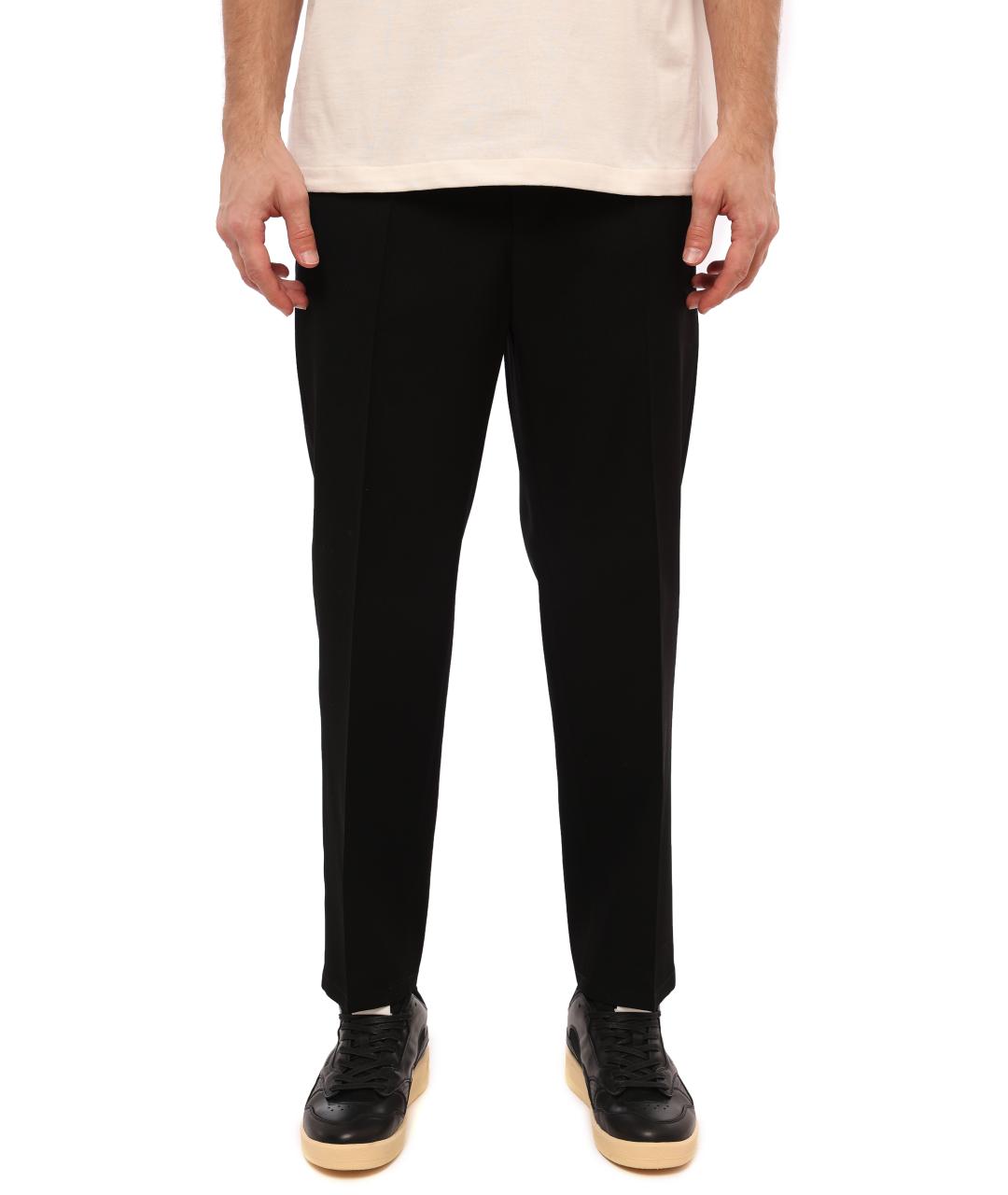 JIL SANDER Черные хлопковые классические брюки, фото 6