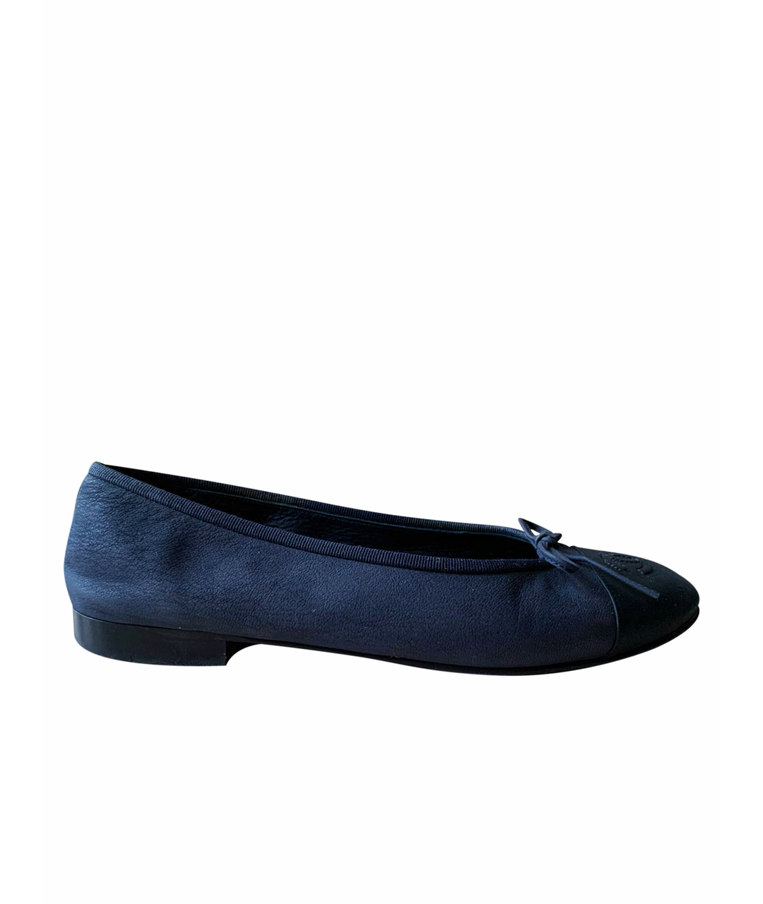 CHANEL PRE-OWNED Синие кожаные балетки, фото 1