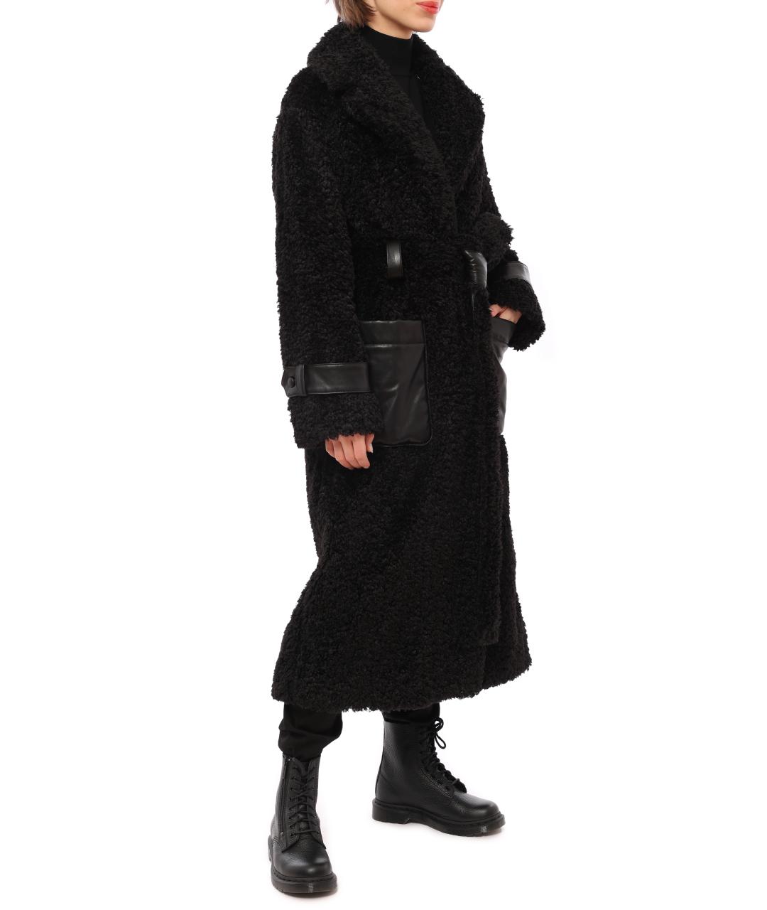 HUGO BOSS Черное полиэстеровое пальто, фото 3
