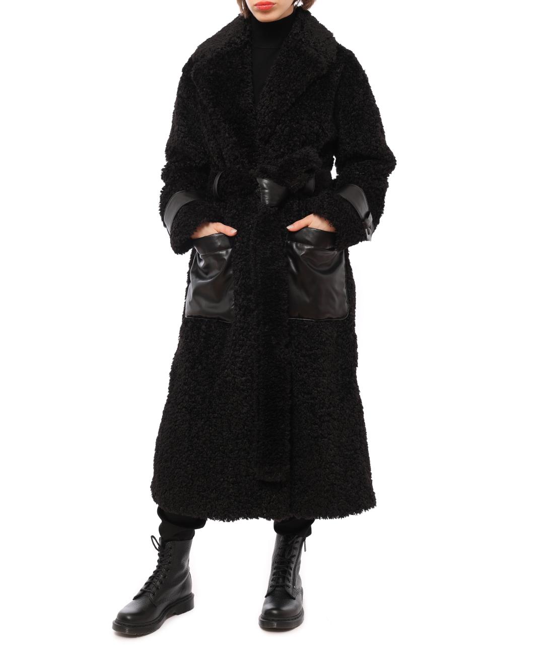 HUGO BOSS Черное полиэстеровое пальто, фото 7