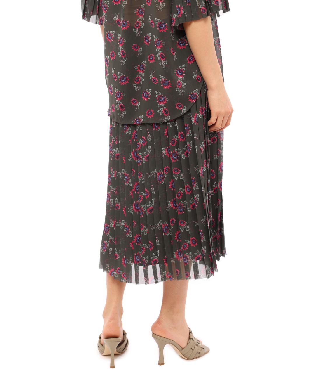 KENZO Мульти полиэстеровая юбка миди, фото 6