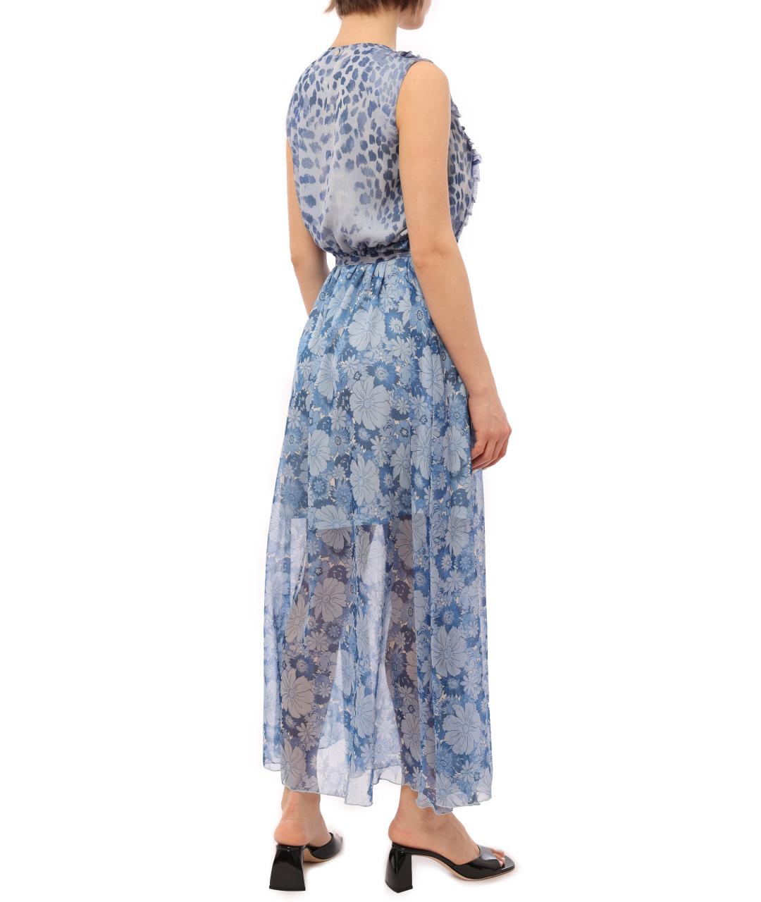 LIU JO Голубое полиэстеровое повседневное платье, фото 3
