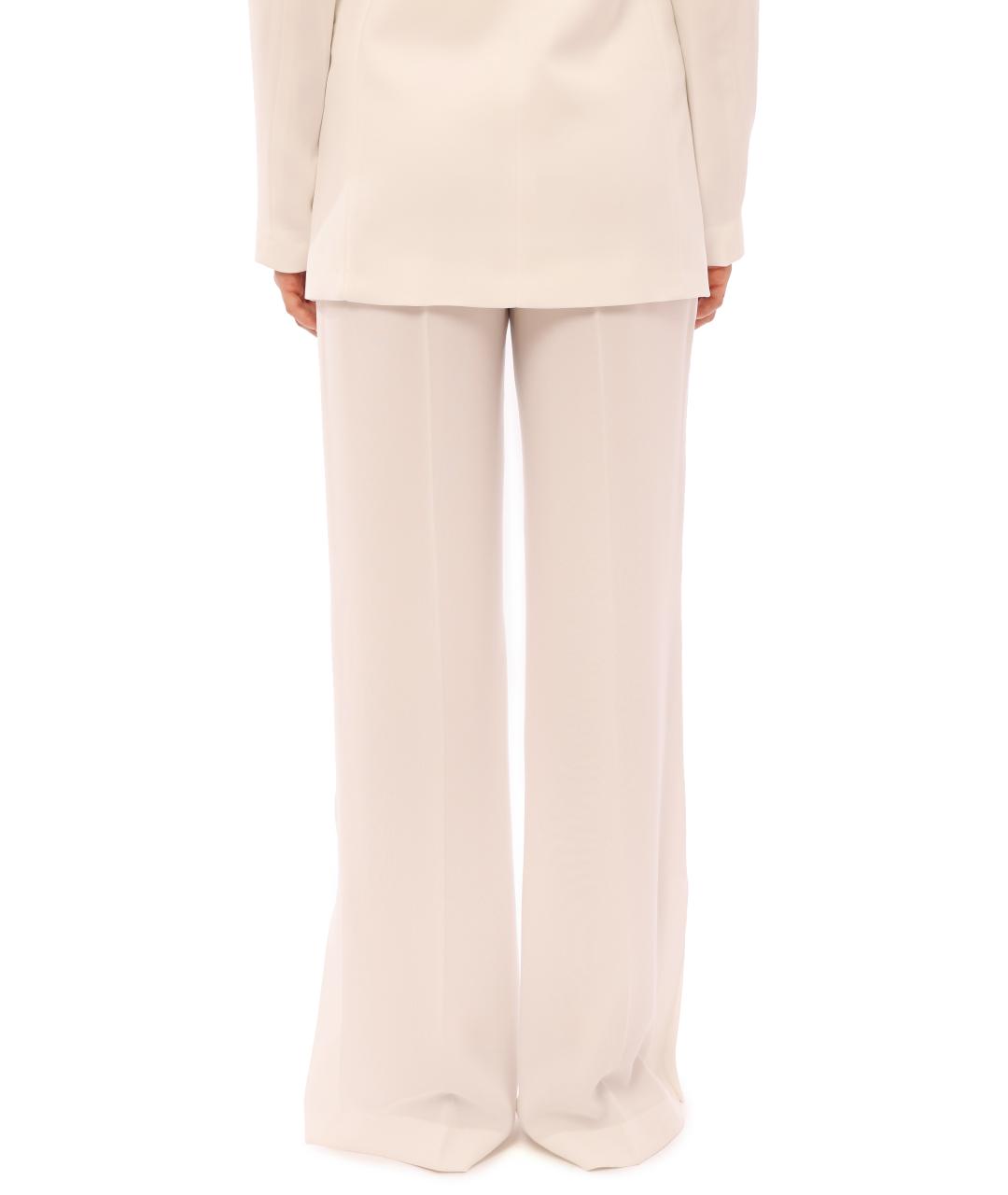 LIU JO Белые полиэстеровые прямые брюки, фото 6