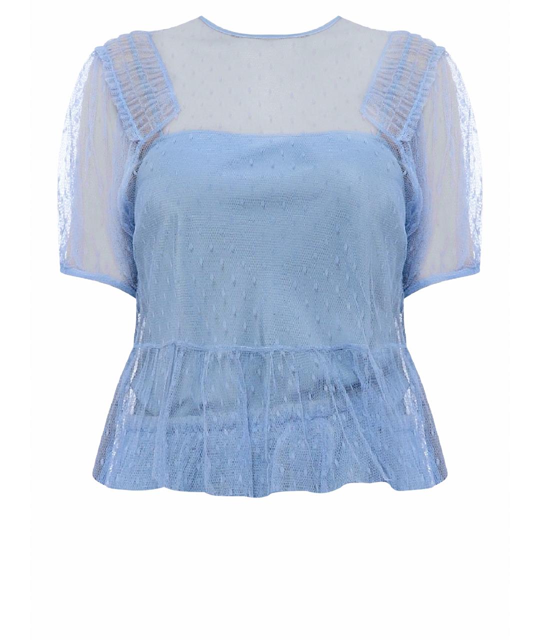 RED VALENTINO Голубая полиамидовая футболка, фото 1