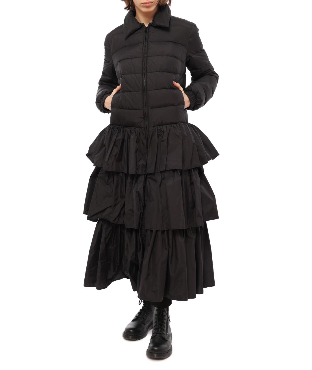 RED VALENTINO Черный полиамидовый пуховик, фото 6