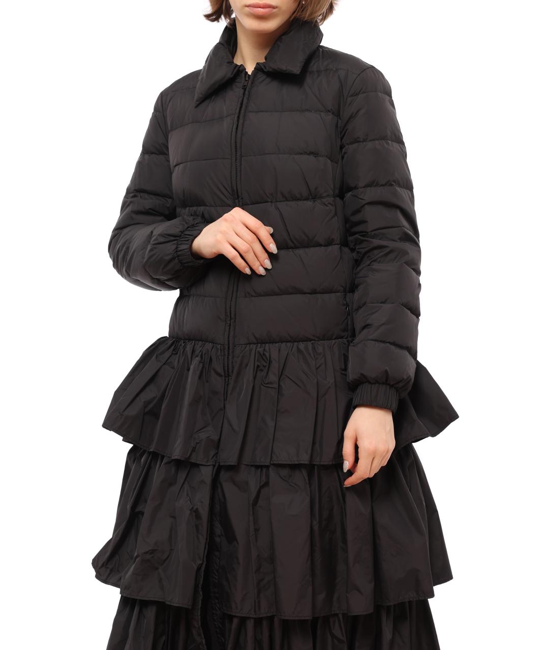 RED VALENTINO Черный полиамидовый пуховик, фото 5