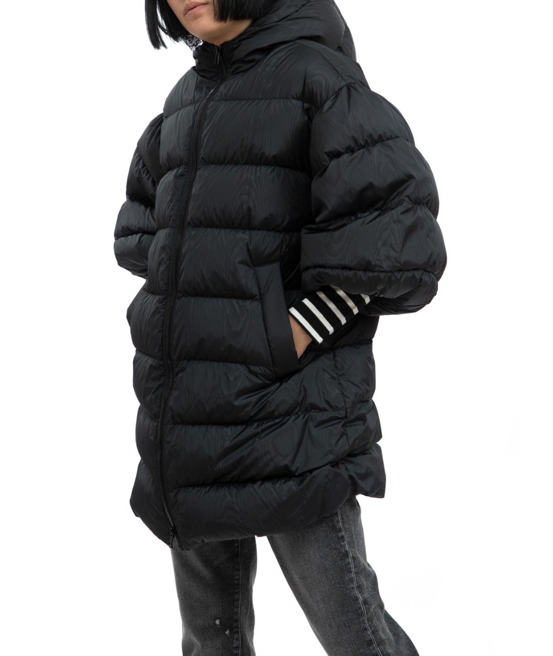 RED VALENTINO Черный полиэстеровый пуховик, фото 4