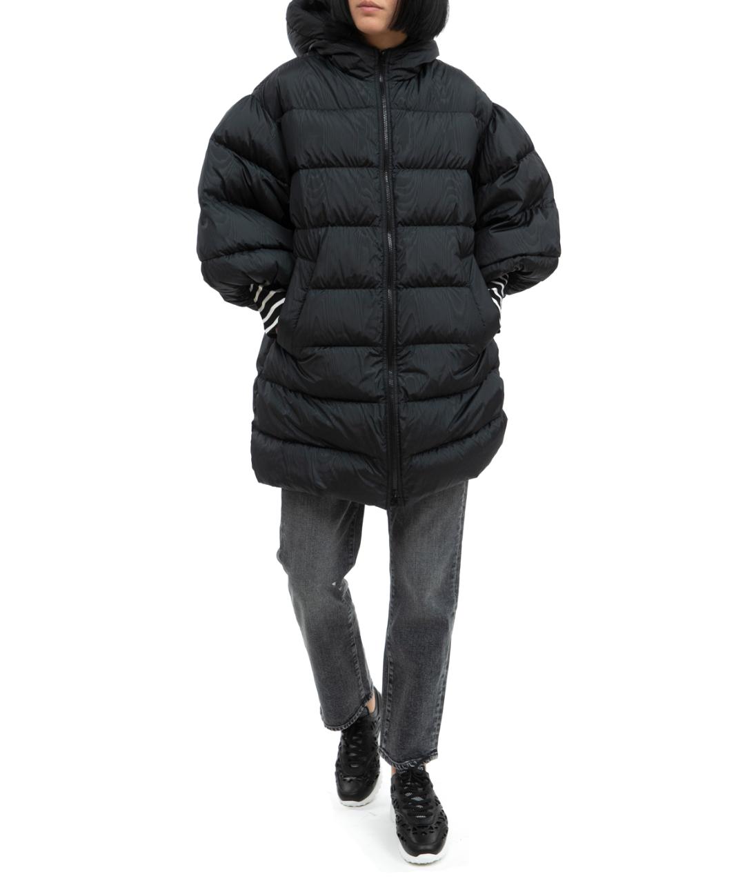 RED VALENTINO Черный полиэстеровый пуховик, фото 2