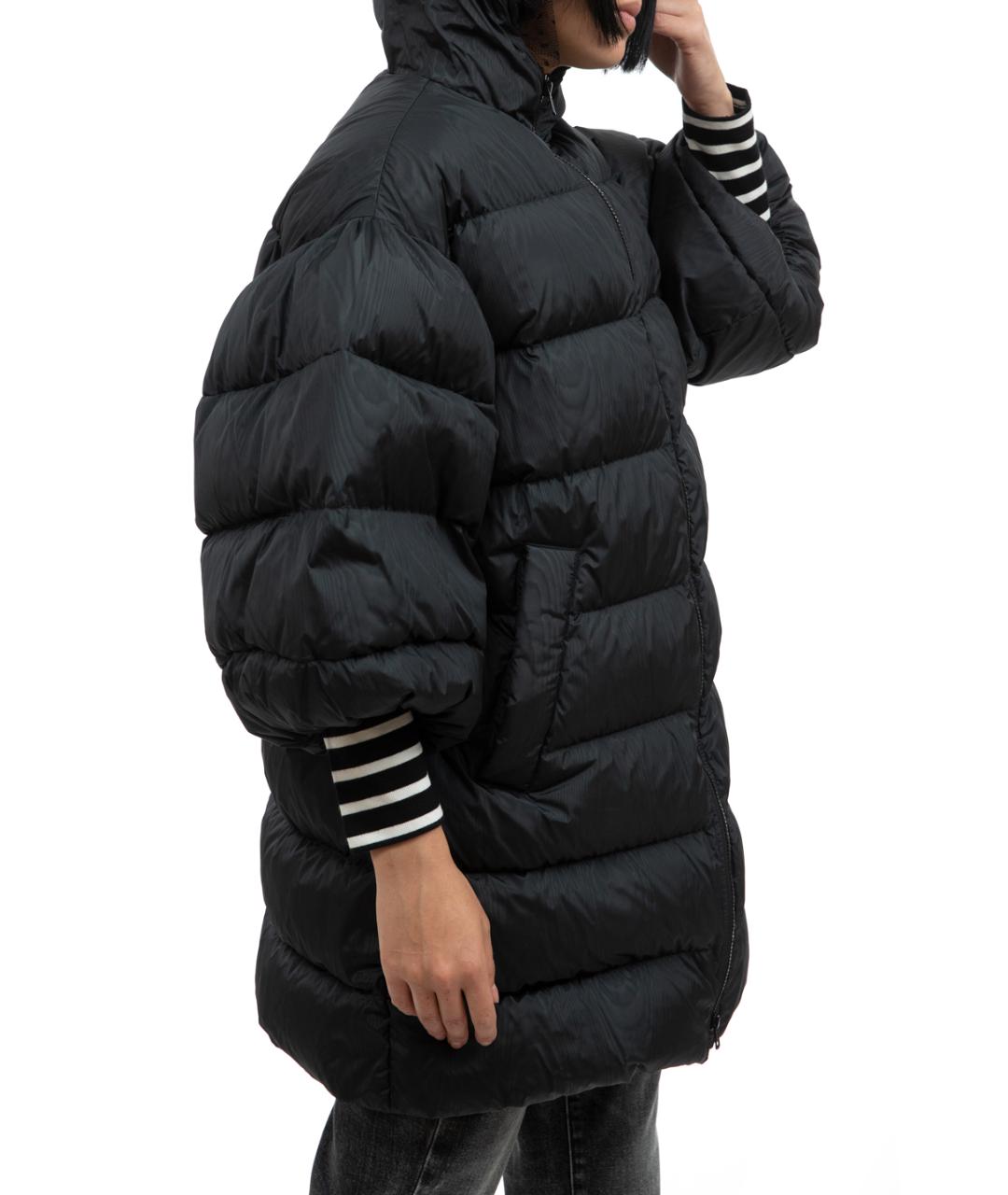 RED VALENTINO Черный полиэстеровый пуховик, фото 3