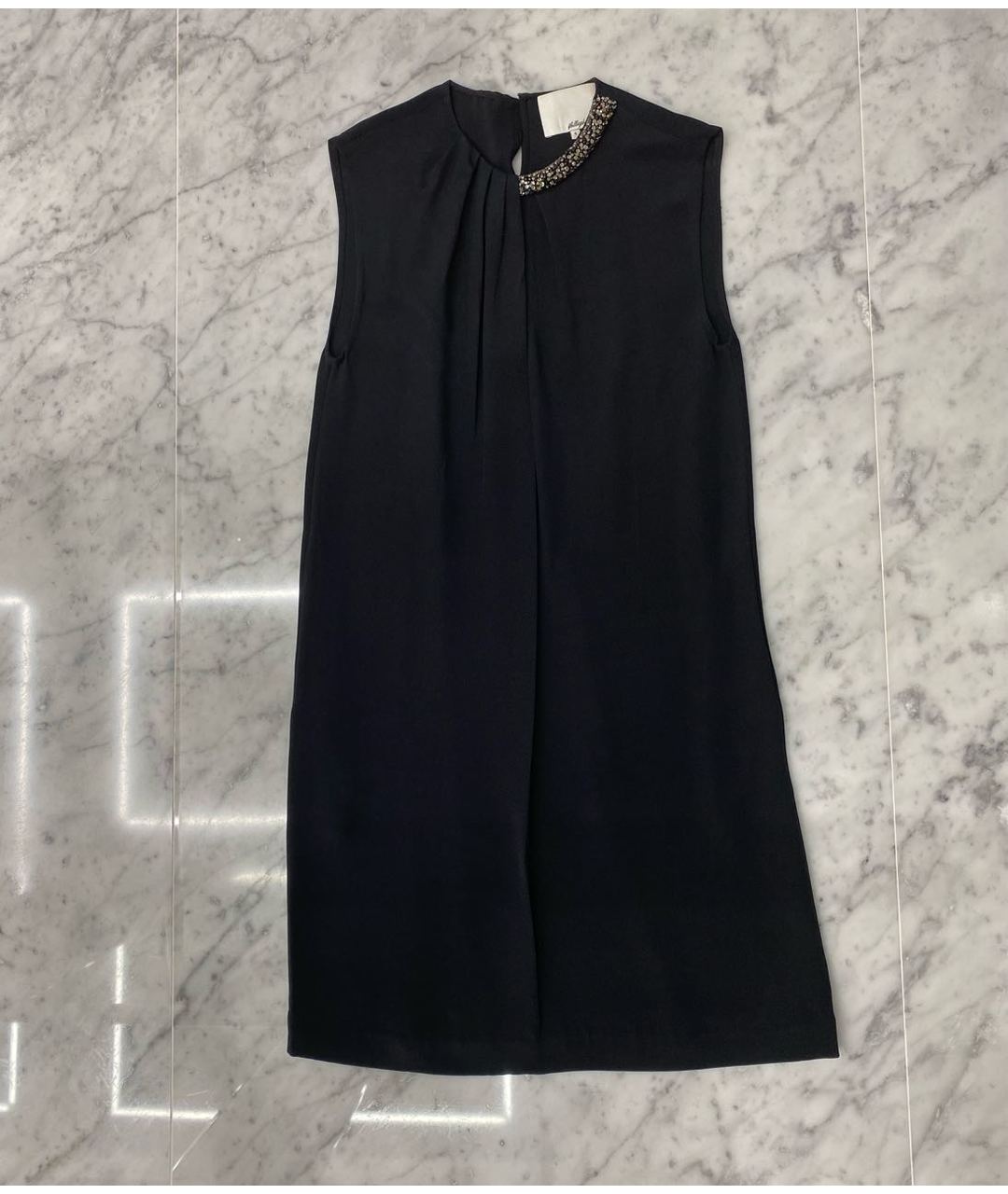 3.1 PHILLIP LIM Черное шелковое вечернее платье, фото 5