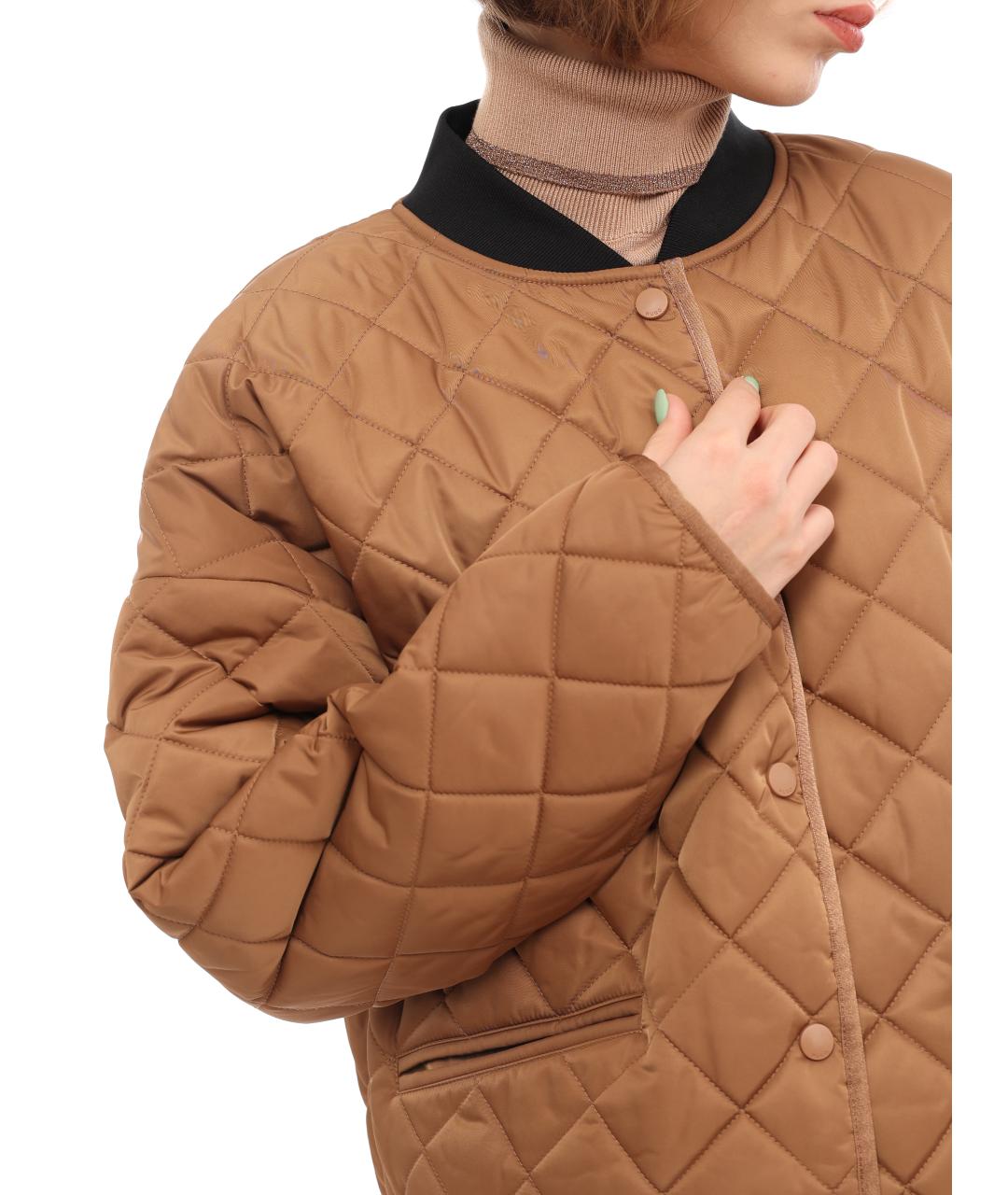 HUGO BOSS Коричневая полиэстеровая куртка, фото 5