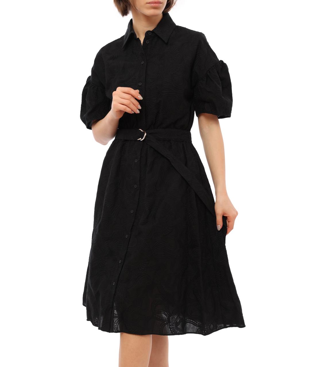 KENZO Черное хлопковое повседневное платье, фото 6