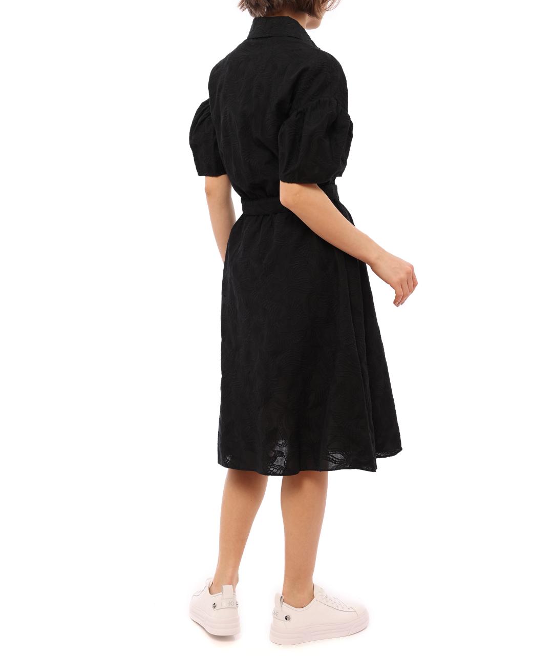 KENZO Черное хлопковое повседневное платье, фото 3