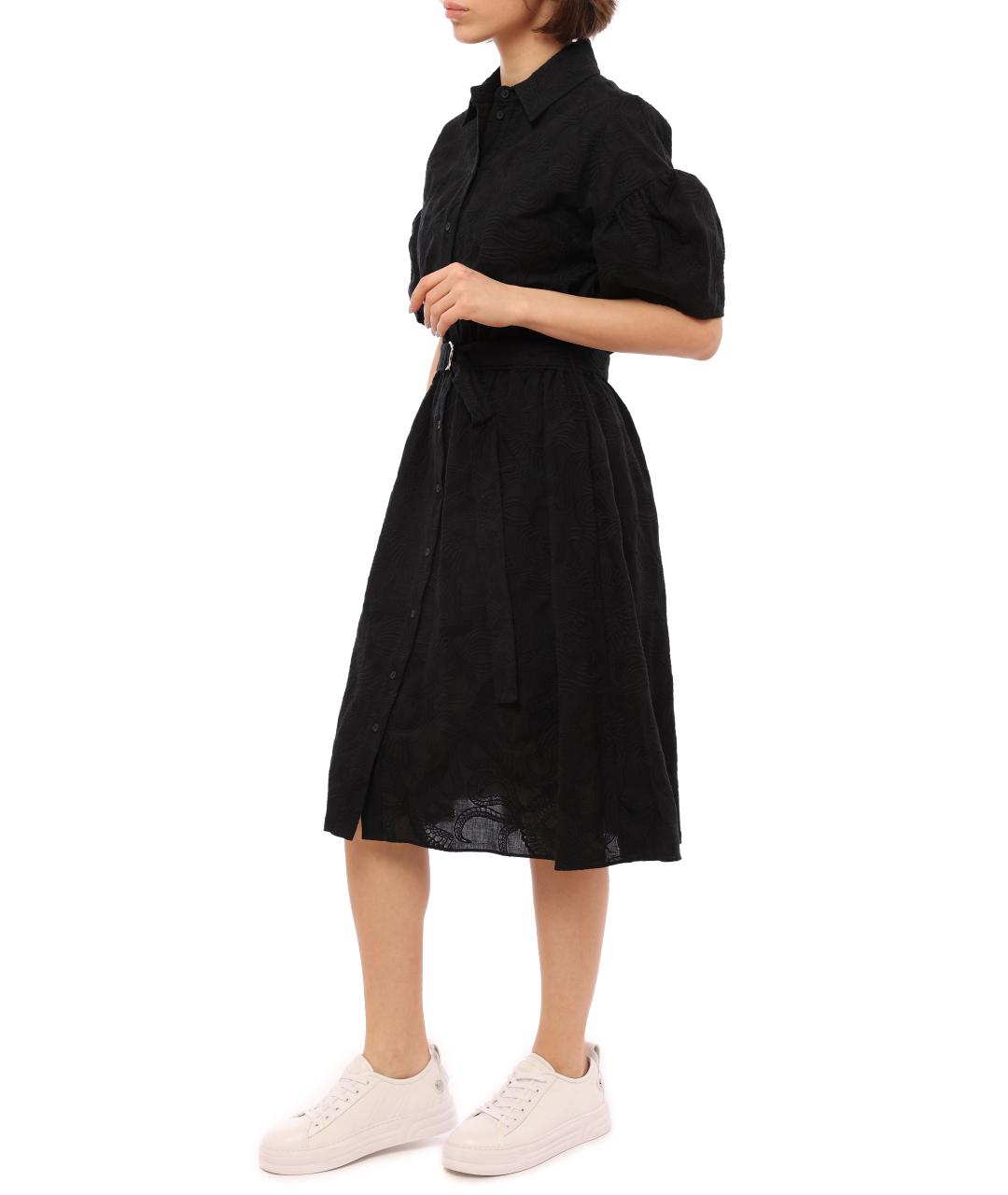 KENZO Черное хлопковое повседневное платье, фото 7