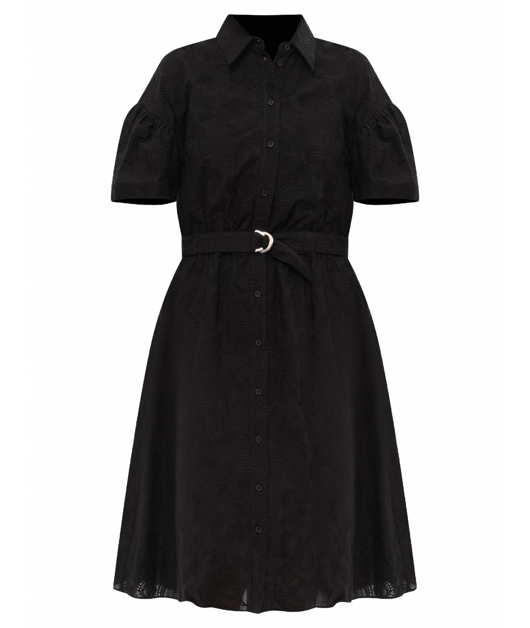 KENZO Черное хлопковое повседневное платье, фото 1