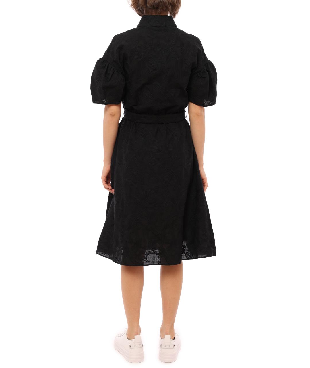 KENZO Черное хлопковое повседневное платье, фото 2