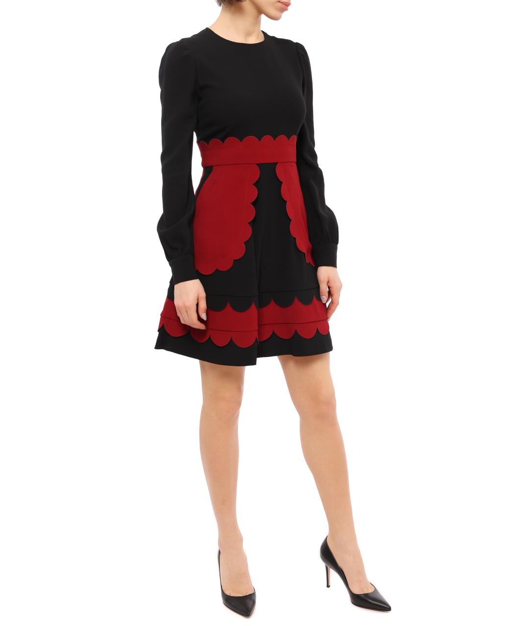 RED VALENTINO Черное повседневное платье, фото 5