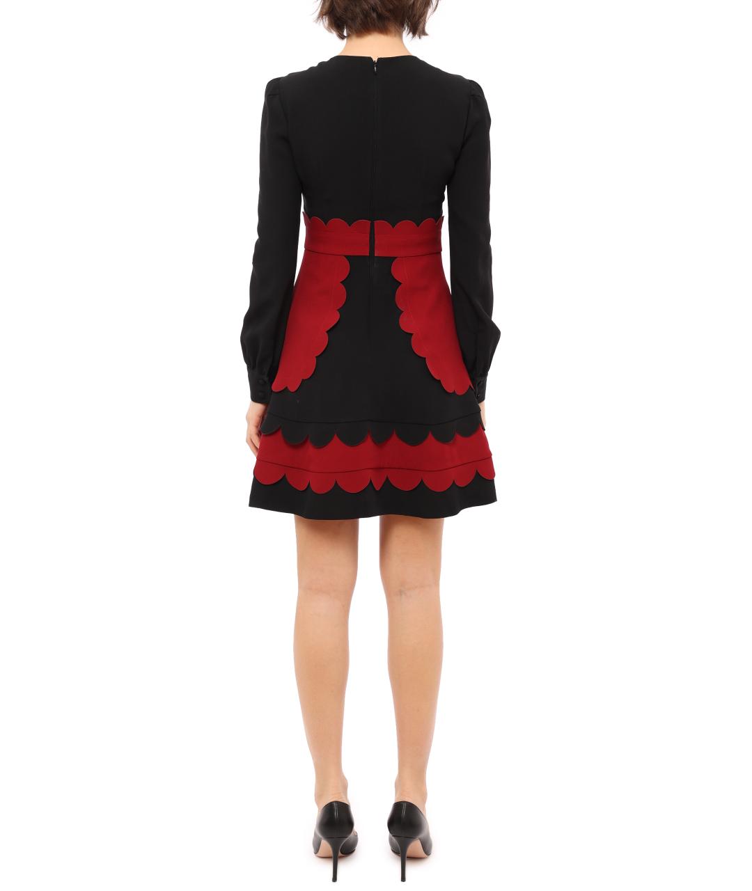RED VALENTINO Черное повседневное платье, фото 3