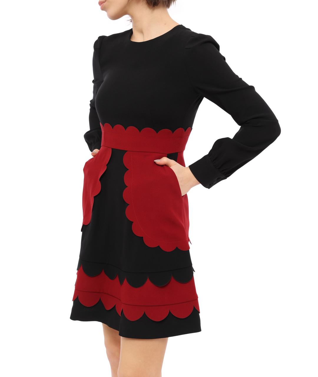 RED VALENTINO Черное повседневное платье, фото 2