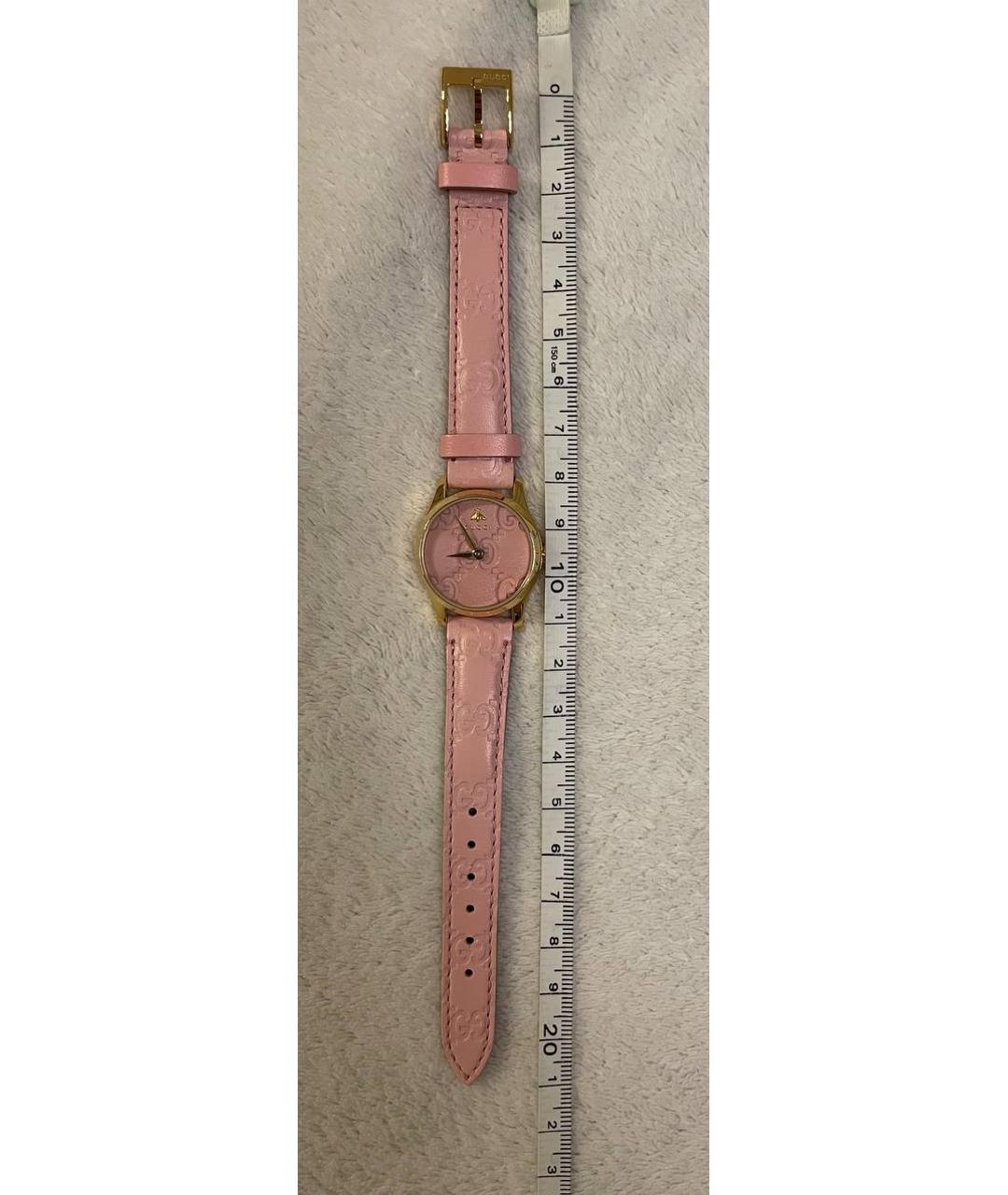 GUCCI Розовые металлические часы, фото 6
