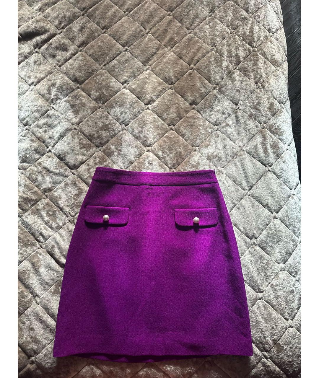 BOUTIQUE MOSCHINO Фиолетовая юбка мини, фото 4