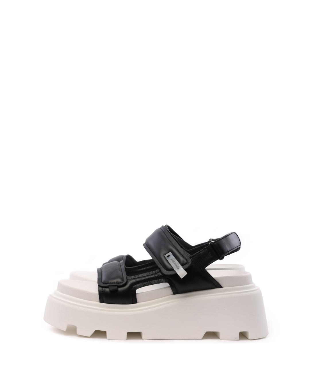 PREMIATA Черные кожаные босоножки, фото 6