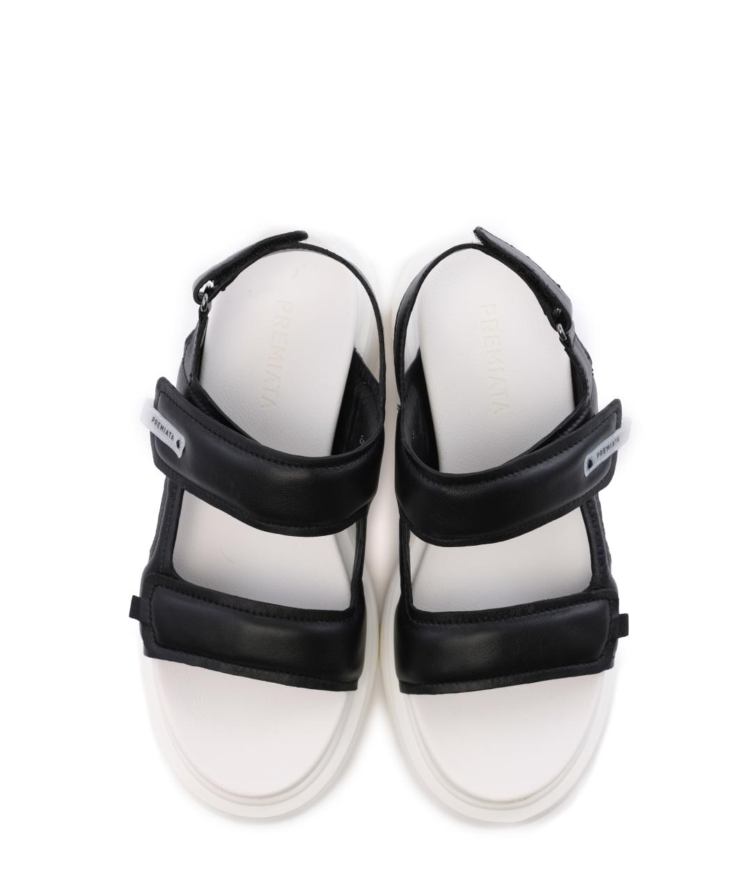 PREMIATA Черные кожаные босоножки, фото 3