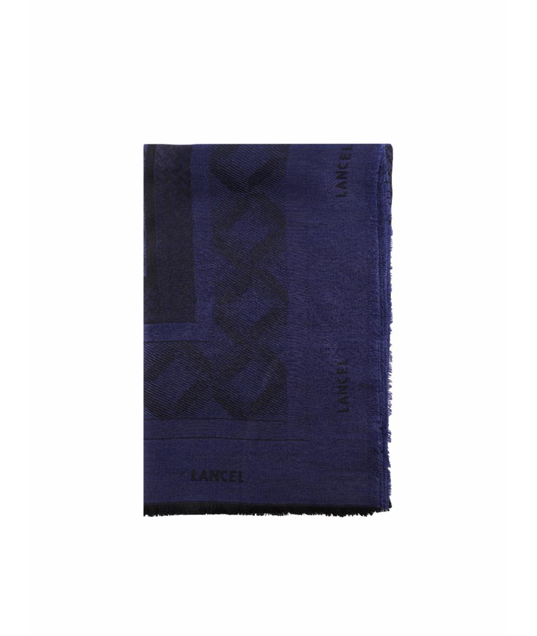 LANCEL Темно-синий шарф, фото 1