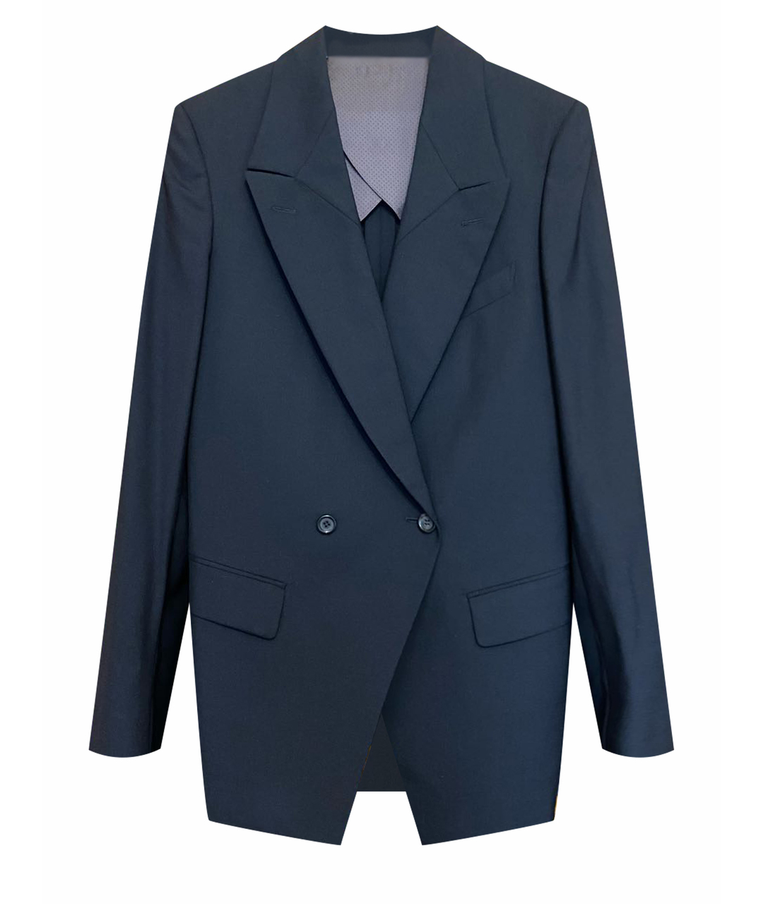 YVES SAINT LAURENT VINTAGE Темно-синий шерстяной пиджак, фото 1