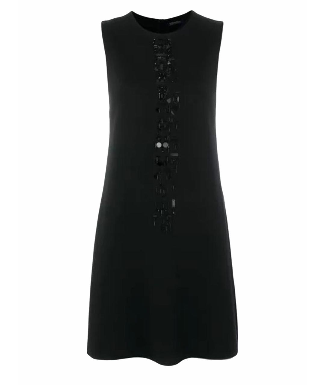 'S MAX MARA Черное вискозное платье, фото 1