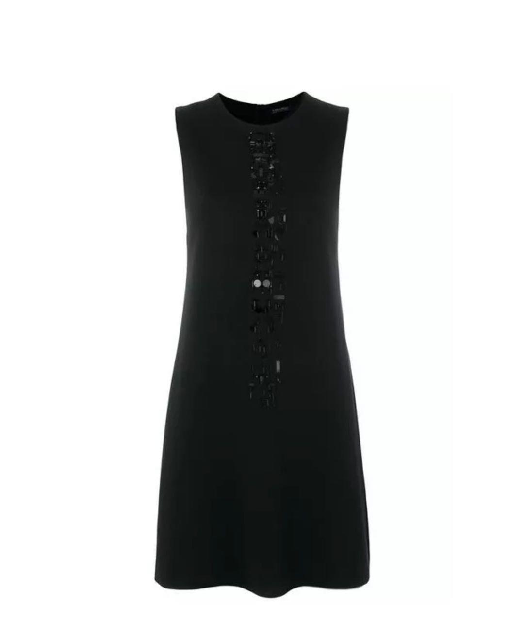 'S MAX MARA Черное вискозное платье, фото 8