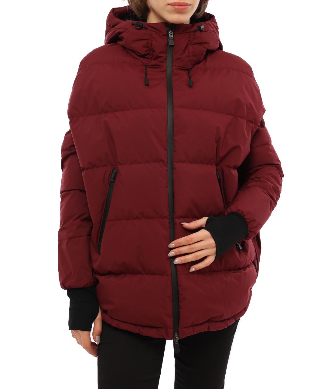 HERNO Бордовый полиэстеровый жилет, фото 8