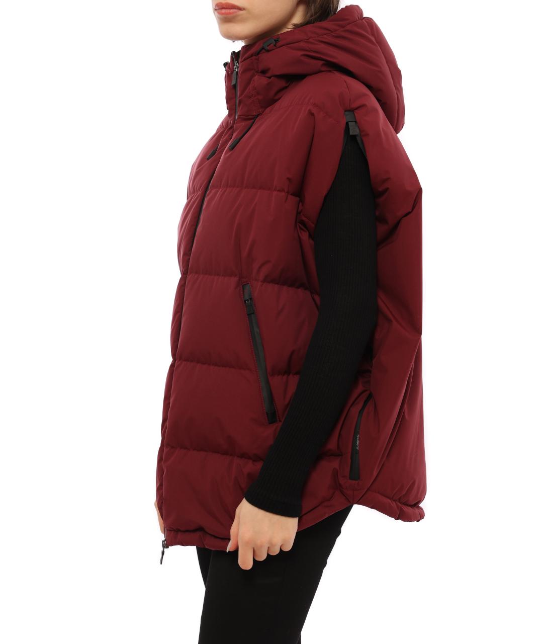 HERNO Бордовый полиэстеровый жилет, фото 3