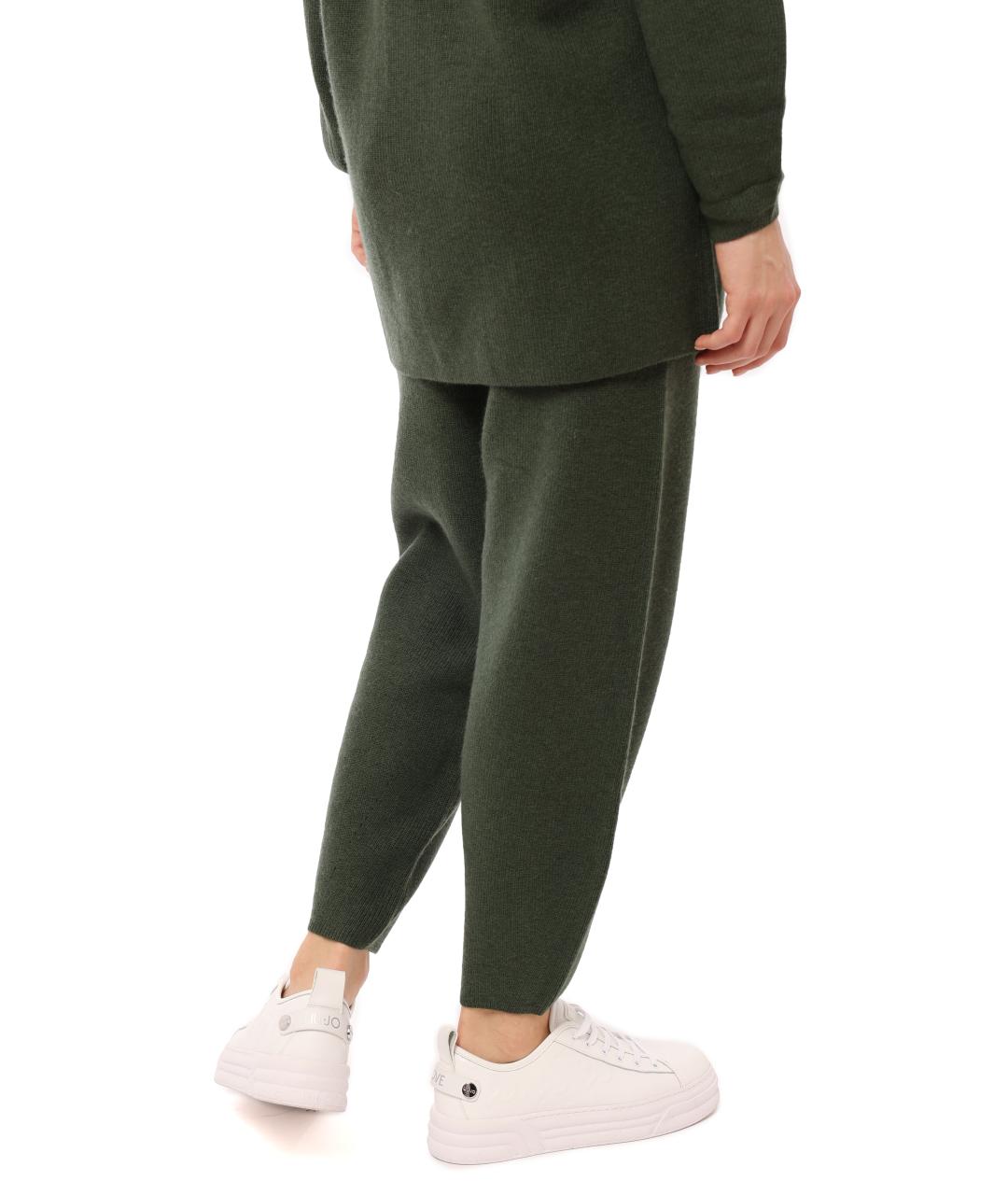 ARMANI EXCHANGE Хаки шерстяные брюки широкие, фото 2