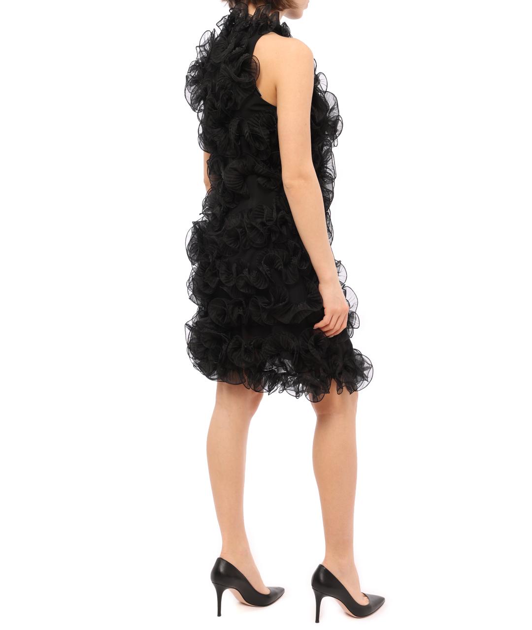 EMPORIO ARMANI Черное полиэстеровое вечернее платье, фото 5