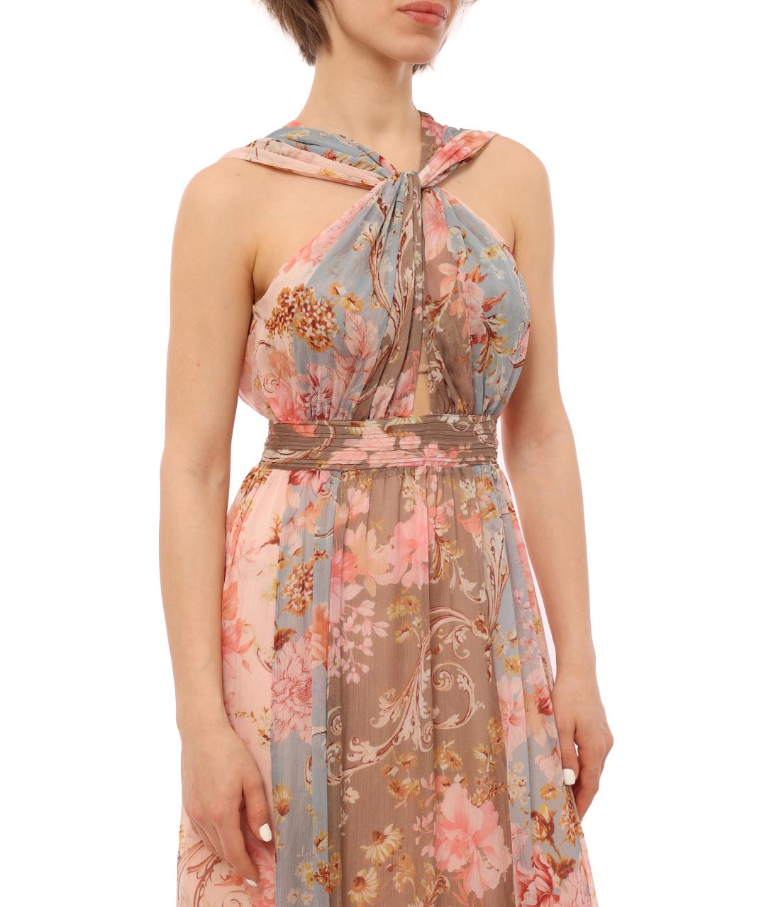 LIU JO Розовое полиэстеровое вечернее платье, фото 6