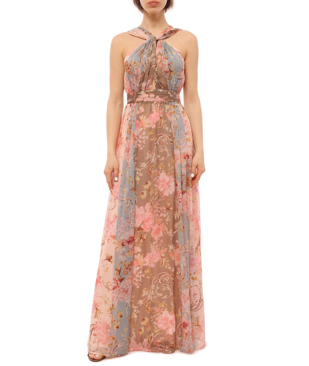 LIU JO Розовое полиэстеровое вечернее платье, фото 8