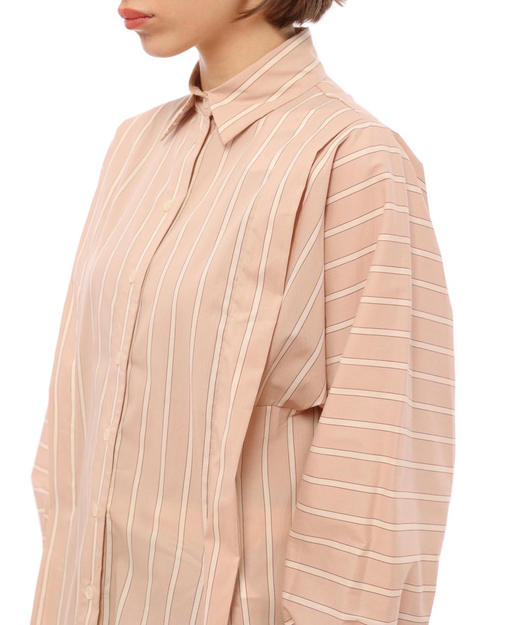 LIU JO Бежевая хлопковая рубашка, фото 6