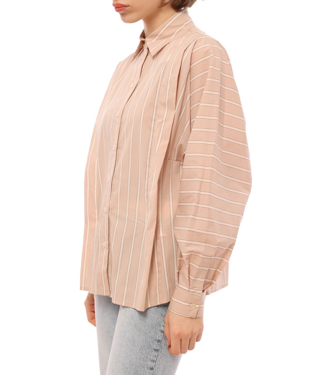 LIU JO Бежевая хлопковая рубашка, фото 3